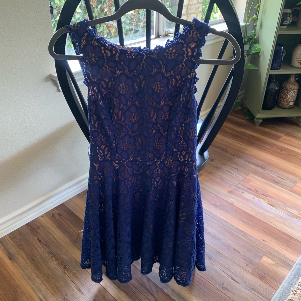 Blue lace dress